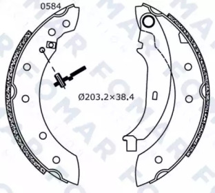 Комлект тормозных накладок FOMAR Friction FO 0584